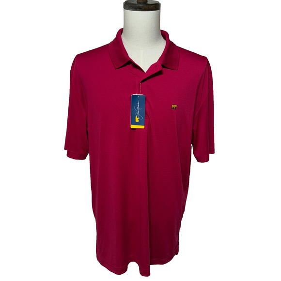 Jack Nicklaus Shirt Mens XL Pink Red Stretch Moisture Wicking Golf Polo NWT - Picture 4 of 10